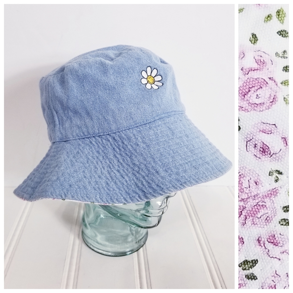 Smiley Originals Bucket Hat - Floral Rubi - Reversible - unisex - Picture 2 of 14